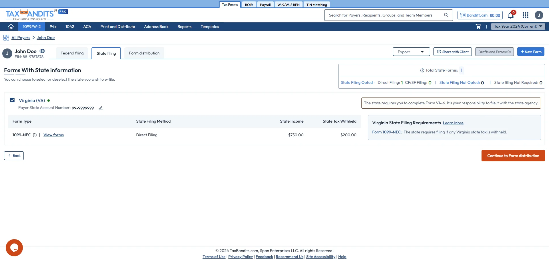 Select Form 1099
